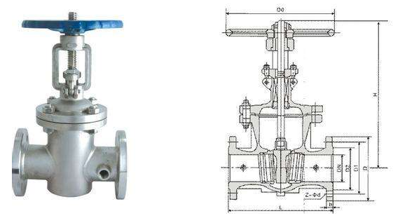 BZ41W不銹鋼保溫閘閥結(jié)構(gòu)圖紙