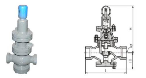 Y13H內(nèi)螺紋蒸汽減壓閥結(jié)構(gòu)圖 Y13H內(nèi)螺紋蒸汽減壓閥結(jié)構(gòu)圖