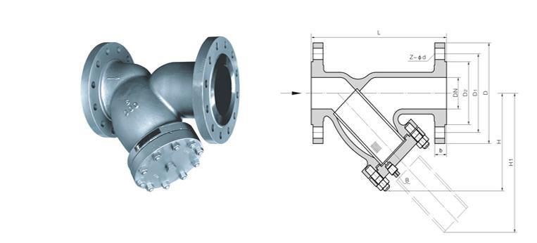 蒸汽過濾器GL41H結(jié)構(gòu)圖 蒸汽過濾器GL41H結(jié)構(gòu)圖