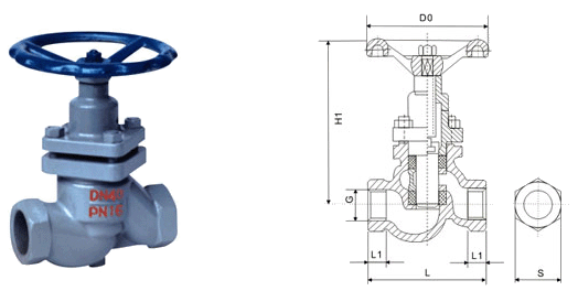 絲口柱塞閥U11S結(jié)構(gòu)圖 絲口柱塞閥U11S結(jié)構(gòu)圖