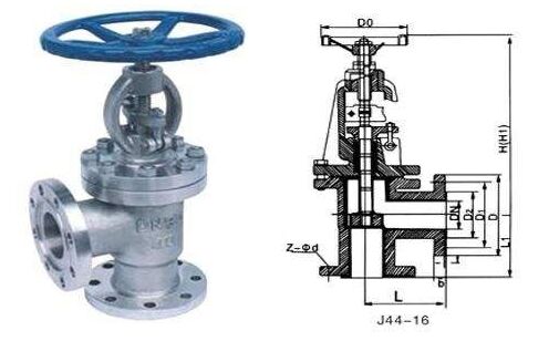 法蘭角式截止閥結(jié)構(gòu)圖 法蘭角式截止閥結(jié)構(gòu)圖