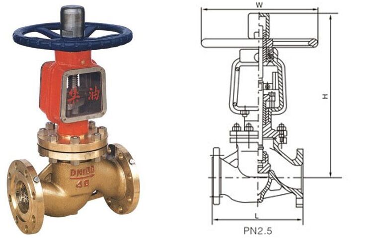 銅氧氣管路專用截止閥結(jié)構(gòu)圖 銅氧氣管路專用截止閥結(jié)構(gòu)圖