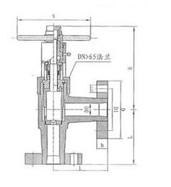 高壓角式截止閥結(jié)構(gòu)圖 高壓角式截止閥結(jié)構(gòu)圖