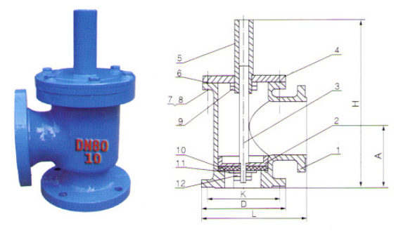 SSDF水上式底閥結(jié)構(gòu)圖 SSDF水上式底閥結(jié)構(gòu)圖